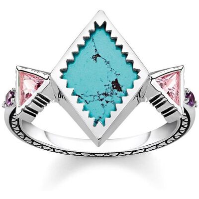 Thomas Sabo 925er Silber Ring Zick Zack Türkis türkis Thomas Sabo 925er Silber Ring Zick Zack Türkis türkis