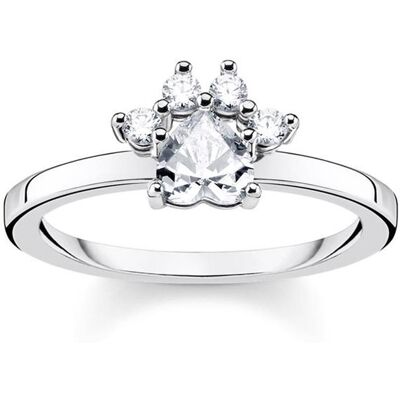 Thomas Sabo Damenring Katzen Pfote aus 925er Silber mit Zirkonia silber Thomas Sabo Damenring Katzen Pfote aus 925er Silber mit Zirkonia silber