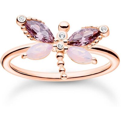 Thomas Sabo Roségoldener Ring aus Sterlingsilber mit Libelle rosé Thomas Sabo Roségoldener Ring aus Sterlingsilber mit Libelle rosé