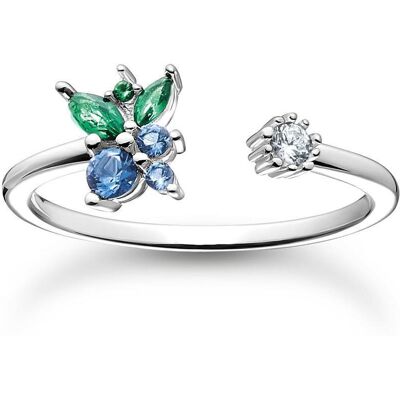 Thomas Sabo Offener Ring Blaubeere aus 925er Silber mit Zirkonia silber Thomas Sabo Offener Ring Blaubeere aus 925er Silber mit Zirkonia silber