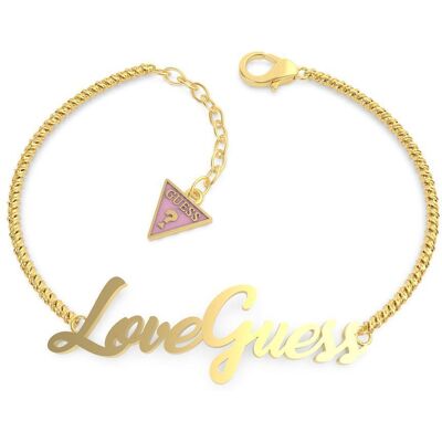 Damenarmband Love Guess aus Edelstahl, gold gold Damenarmband Love Guess aus Edelstahl, gold gold
