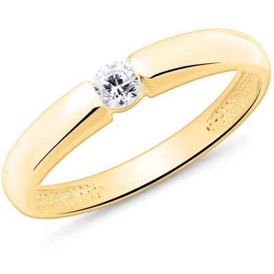 Unique Verlobungsring aus 9K Gold mit Zirkoniastein gold Unique Verlobungsring aus 9K Gold mit Zirkoniastein gold