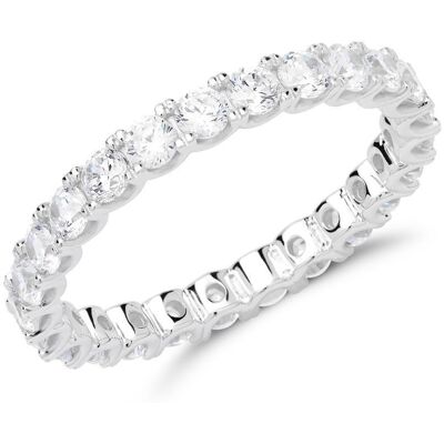Unique 925er Silber Eternityring Zirkonia für Damen silber Unique 925er Silber Eternityring Zirkonia für Damen silber
