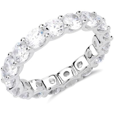 Unique Ring aus Sterlingsilber mit Zirkoniasteinen silber Unique Ring aus Sterlingsilber mit Zirkoniasteinen silber