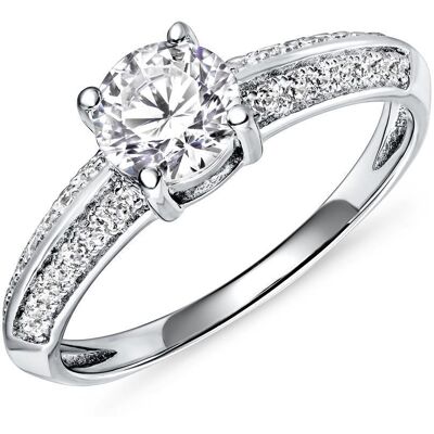 Unique Ring für Damen aus Sterlingsilber mit Zirkonia silber Unique Ring für Damen aus Sterlingsilber mit Zirkonia silber