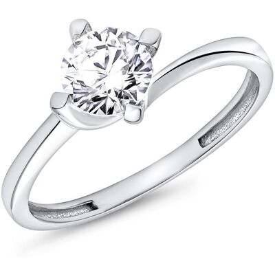 Unique 375er Weißgold Verlobungsring mit Zirkonia Unique 375er Weißgold Verlobungsring mit Zirkonia