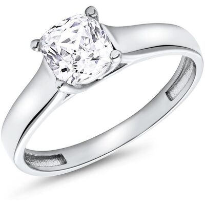 Unique Verlobungsring aus 375er Weißgold mit Zirkonia Unique Verlobungsring aus 375er Weißgold mit Zirkonia