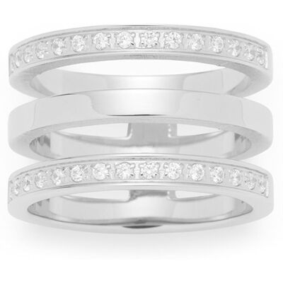 Leonardo Minimo-Ring Edelstahl Glaskristalle Leonardo Minimo-Ring Edelstahl Glaskristalle