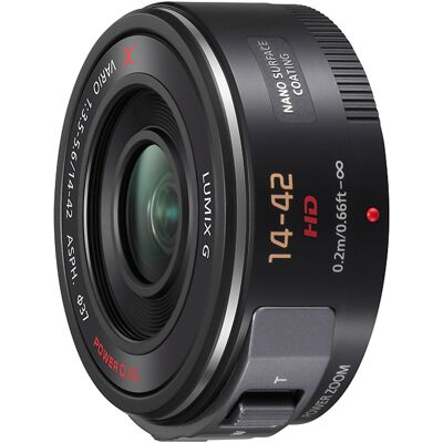 Panasonic LUMIX H-PS14042E-K - X Vario PZ 3,5-5,6 /14-42 mm ASPH. Power OIS schwarz LUMIX G Objektiv Panasonic LUMIX H-PS14042E-K - X Vario PZ 3,5-5,6 /14-42 mm ASPH. Power OIS schwarz LUMIX G Objektiv