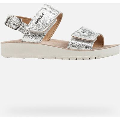 GEOX Schuhe Sandal Costarei Mädchen Silber 35 Silber GEOX Schuhe Sandal Costarei Mädchen Silber 35 Silber