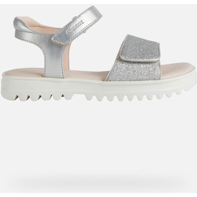 GEOX Schuhe Sandal Coralie Mädchen Silber 35 Silber GEOX Schuhe Sandal Coralie Mädchen Silber 35 Silber