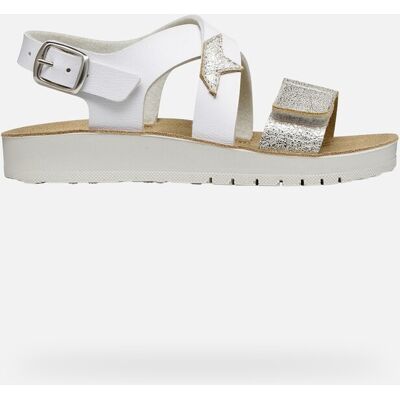 GEOX Schuhe Sandal Costarei Mädchen Weiß/silber 35 Weiß/silber GEOX Schuhe Sandal Costarei Mädchen Weiß/silber 35 Weiß/silber