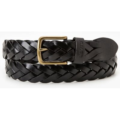 Levi's Flechtgürtel aus Leder - Herren - Schwarz / Schwarz 90 Levi's Flechtgürtel aus Leder - Herren - Schwarz / Schwarz 90