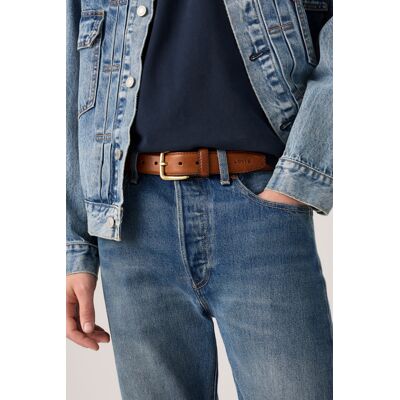 Levi's Finn Gürtel mit Federrand - Herren - Braun / Braun 95 Levi's Finn Gürtel mit Federrand - Herren - Braun / Braun 95