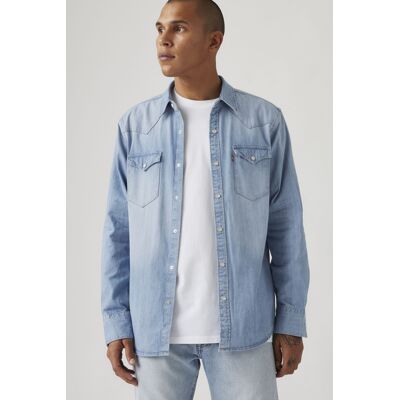 Levi's Barstow Standard Fit Westernhemd - Herren - Blau / Blau L Levi's Barstow Standard Fit Westernhemd - Herren - Blau / Blau L