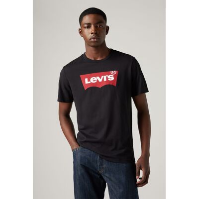 Levi's Set-In Neck T-Shirt mit Grafik - Herren - Schwarz / Schwarz L Levi's Set-In Neck T-Shirt mit Grafik - Herren - Schwarz / Schwarz L