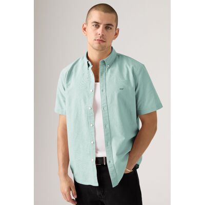 Levi's Authentisches Lightweight Buttondown-Shirt mit kurzen Ärmeln - Herren - Grau / Grau 2XL Levi's Authentisches Lightweight Buttondown-Shirt mit kurzen Ärmeln - Herren - Grau / Grau 2XL