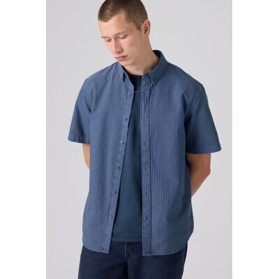 Levi's Short Sleeve Authentic Button-Down Lightweight Shirt - Herren - Blau / Blau S Levi's Short Sleeve Authentic Button-Down Lightweight Shirt - Herren - Blau / Blau S