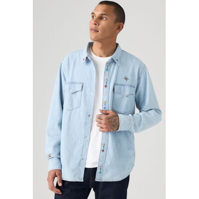 Levi's Relaxed Fit Westernhemd - Herren - Blau / Blau M Levi's Relaxed Fit Westernhemd - Herren - Blau / Blau M
