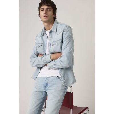 Levi's Barstow Standard Fit Westernhemd - Herren - Blau / Blau S Levi's Barstow Standard Fit Westernhemd - Herren - Blau / Blau S