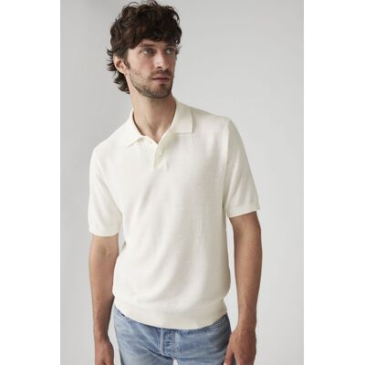 Levi's Baumwolle Leinen Strick Sweater-Polo - Herren - Weiß / Weiß 2XL Levi's Baumwolle Leinen Strick Sweater-Polo - Herren - Weiß / Weiß 2XL