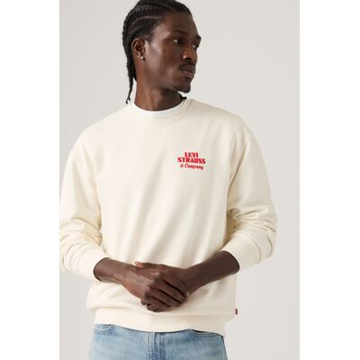 Levi's Lässiges Sweatshirt mit Rundhalsausschnitt und Grafik - Herren - Weiß / Weiß 2XL Levi's Lässiges Sweatshirt mit Rundhalsausschnitt und Grafik - Herren - Weiß / Weiß 2XL