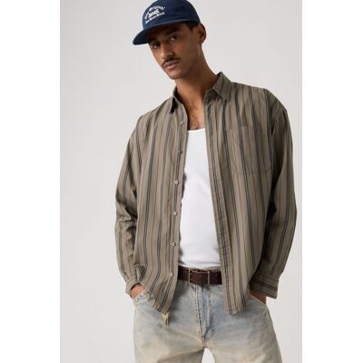 Levi's Lockeres Hemd mit Knopfleiste - Herren - Braun / Braun L Levi's Lockeres Hemd mit Knopfleiste - Herren - Braun / Braun L