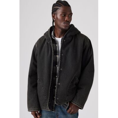 Levi's Deck Hoodie Sherpa-Jacke - Herren - Schwarz / Schwarz S Levi's Deck Hoodie Sherpa-Jacke - Herren - Schwarz / Schwarz S