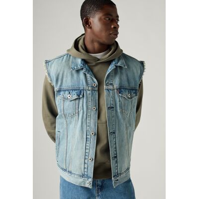 Levi's Relaxed Trucker Weste - Herren - Blau / Blau XS Levi's Relaxed Trucker Weste - Herren - Blau / Blau XS
