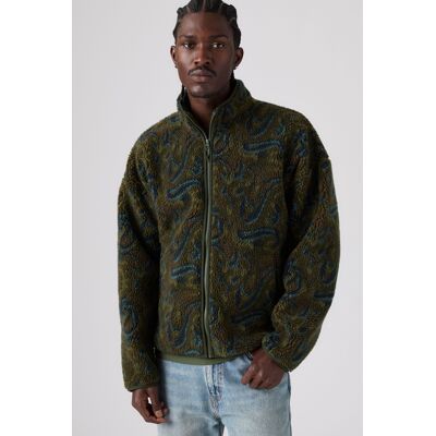 Levi's Nolan Sherpa Full-Zip Sweater - Herren - Schwarz / Schwarz 2XL Levi's Nolan Sherpa Full-Zip Sweater - Herren - Schwarz / Schwarz 2XL