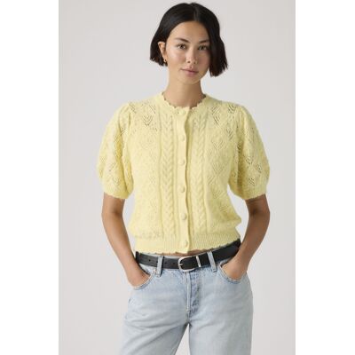 Levi's Pauline Pointelle-Cardigan mit kurzen Ärmeln - Damen - Gelb / Gelb XS Levi's Pauline Pointelle-Cardigan mit kurzen Ärmeln - Damen - Gelb / Gelb XS