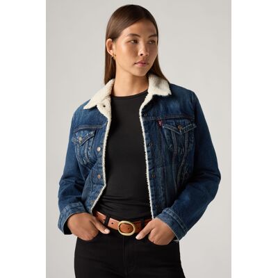 Levi's Original Sherpa Trucker-Jacke - Damen - Blau / Blau S Levi's Original Sherpa Trucker-Jacke - Damen - Blau / Blau S