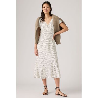 Levi's Lira Short-Sleeve Midi Dress - Damen - Cream / Cream L Levi's Lira Short-Sleeve Midi Dress - Damen - Cream / Cream L