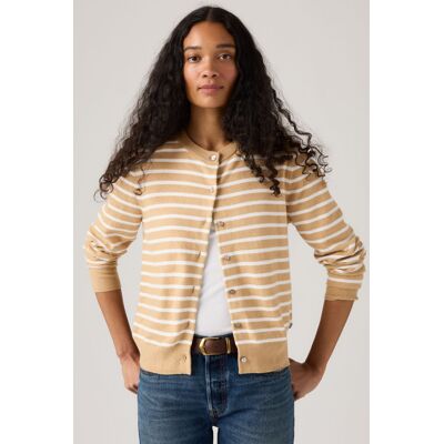 Levi's Superweicher Cardigan mit Rundhalsausschnitt - Damen - Neutral / Neutral M Levi's Superweicher Cardigan mit Rundhalsausschnitt - Damen - Neutral / Neutral M