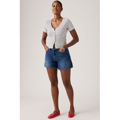 Levi's Lightweight Cinch Shorts mit mittlerer Oberschenkellänge - Damen - Mittlere Waschung / Mittlere Waschung 24 Levi's Lightweight Cinch Shorts mit mittlerer Oberschenkellänge - Damen - Mittlere Waschung / Mittlere Waschung 24
