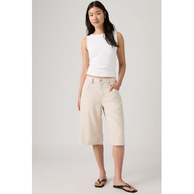 Levi's Super Baggy Longshorts aus Leinen - Damen - Grau / Grau 27 Levi's Super Baggy Longshorts aus Leinen - Damen - Grau / Grau 27
