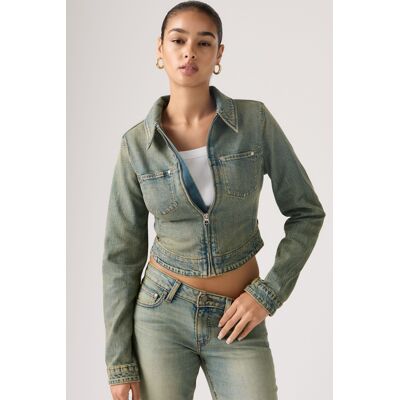 Levi's Y2K Stretch Fitted Trucker Jacke - Damen - Blau / Blau M Levi's Y2K Stretch Fitted Trucker Jacke - Damen - Blau / Blau M