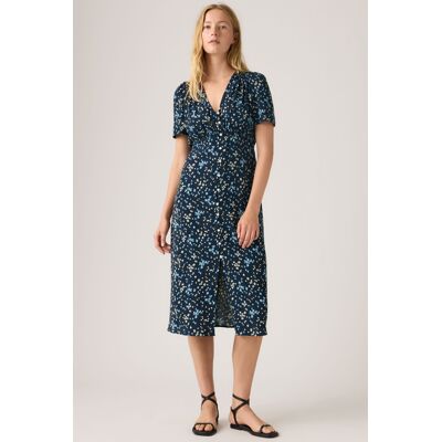 Levi's Paola Midi-Kleid kurzarm - Damen - Blau / Blau S Levi's Paola Midi-Kleid kurzarm - Damen - Blau / Blau S