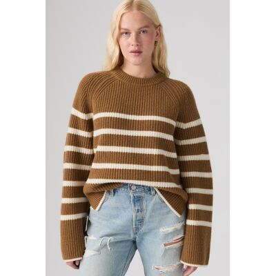 Levi's Frida Wollpullover mit Rundhalsausschnitt - Damen - Braun / Braun S Levi's Frida Wollpullover mit Rundhalsausschnitt - Damen - Braun / Braun S