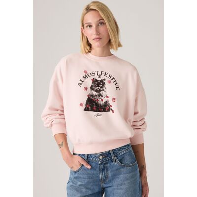 Levi's Graphic Vintage Boxy Sweatshirt - Damen - Rosa / Rosa S Levi's Graphic Vintage Boxy Sweatshirt - Damen - Rosa / Rosa S