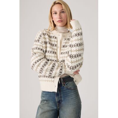 Levi's Charlotte Crewneck Cardigan - Damen - Weiß / Weiß XS Levi's Charlotte Crewneck Cardigan - Damen - Weiß / Weiß XS