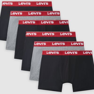 Levi's Boxer Shorts mit Logos - 6er-Pack - Herren - Mehrfarbig / Mehrfarbig XL Levi's Boxer Shorts mit Logos - 6er-Pack - Herren - Mehrfarbig / Mehrfarbig XL