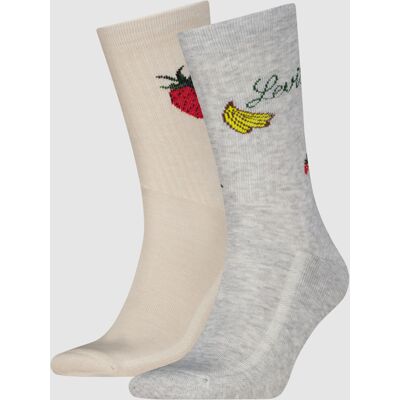 Levi's Regular Cut Fruit Socks - 2 pack - Herren - Mehrfarbig / Mehrfarbig 35 Levi's Regular Cut Fruit Socks - 2 pack - Herren - Mehrfarbig / Mehrfarbig 35