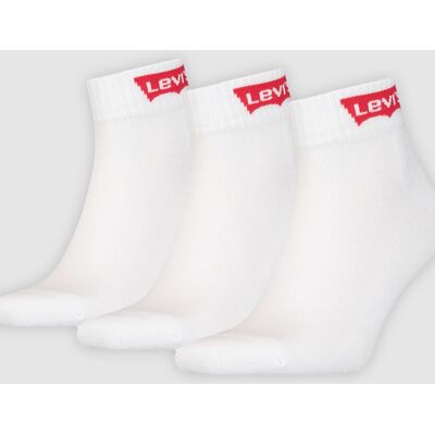 Levi's Mid Cut Batwing Socken - 3er-Pack - Herren - Weiß / Weiß 35 Levi's Mid Cut Batwing Socken - 3er-Pack - Herren - Weiß / Weiß 35