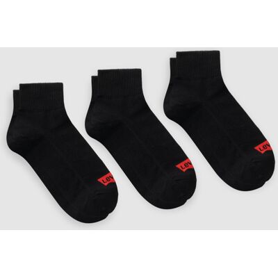 Levi's mittelhohe Socken mit Batwing Logo aus recycelter Baumwolle - 3er-Pack - Herren - Schwarz / Schwarz 35 Levi's mittelhohe Socken mit Batwing Logo aus recycelter Baumwolle - 3er-Pack - Herren - Schwarz / Schwarz 35