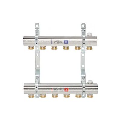 Heizkreisverteiler Evenes Typ M1.5, DN25(1'') Messing, 5 Heizkreise Heizkreisverteiler Evenes Typ M1.5, DN25(1'') Messing, 5 Heizkreise