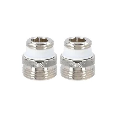 Flamco Übergangsnippel-Set Eurokonus DN20 (3/4'') x DN15 (1/2'') AG, messing vernickelt, selbstdichtend (2 Stück) Flamco Übergangsnippel-Set Eurokonus DN20 (3/4'') x DN15 (1/2'') AG, messing vernickelt, selbstdichtend (2 Stück)