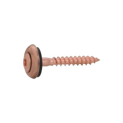 Torx-Spenglerschraube blank mit EPDM-Dichtung und Kupferrosette Ø 4,5 x 25 (100 Stück) Torx-Spenglerschraube blank mit EPDM-Dichtung und Kupferrosette Ø 4,5 x 25 (100 Stück)