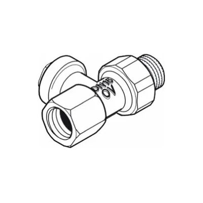 Buderus Rücklaufverschraubung 1/2'' DG absperrbar Ms vernickelt mit O-Ring Buderus Rücklaufverschraubung 1/2'' DG absperrbar Ms vernickelt mit O-Ring