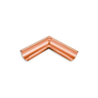 Rinnenwinkel Grömo Außeneck 90°, halbrund, Schenkellänge 500mm, Kupfer, verschiedene Größen (Ausführung: Nenngröße 333. Ø 153mm. Schenkellänge 500mm) Rinnenwinkel Grömo Außeneck 90°, halbrund, Schenkellänge 500mm, Kupfer, verschiedene Größen (Ausführung: Nenngröße 333. Ø 153mm. Schenkellänge 500mm)
